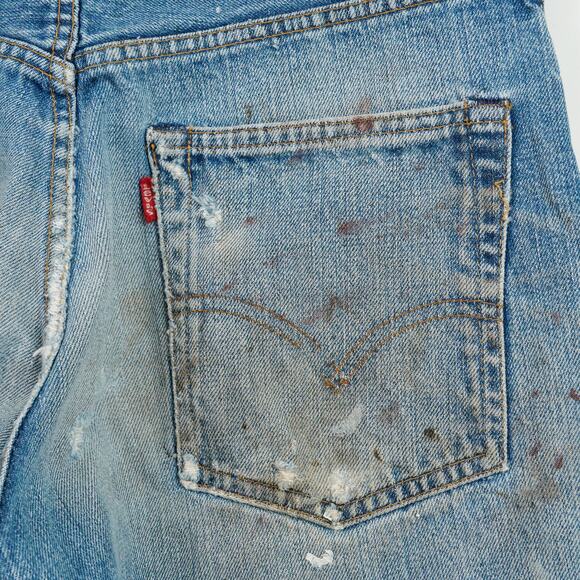 VTG 70s Levi’s 505? Selvedge Redline Talon Zipper Cut Off Shorts Distressed USA - Picture 9 of 15